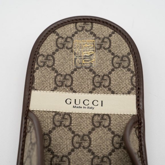 size 13G 13.5 US Gucci Horsebit GG Mule Slippers Canvas Beige Brown main image 6